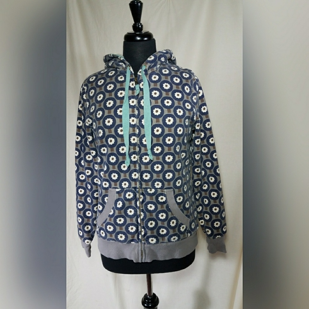 Boden Floral Plush Hoodie Sz 8